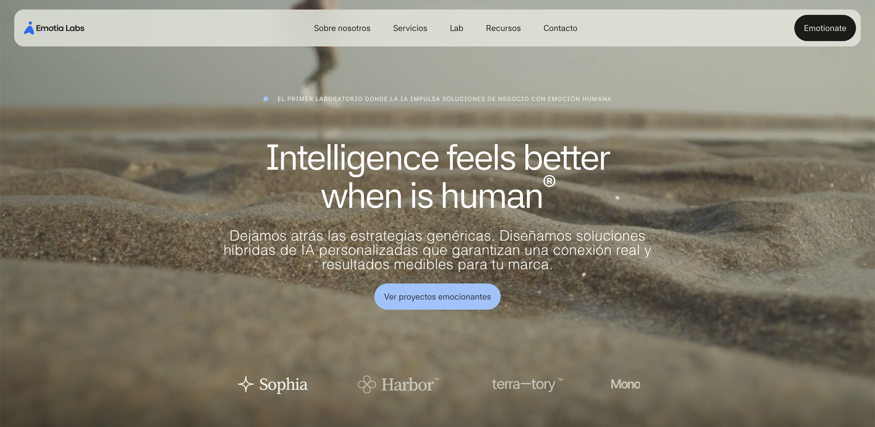 Emotia Labs — landing page